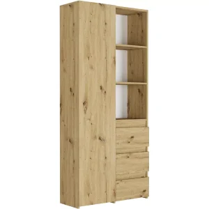 Regał biurowy 80 cm 1 drzwi 3 szuflady FRAMIRE B-80-S3 artisan 838276 Regał biurowy 80 cm 1 drzwi 3 szuflady FRAMIRE B-80-S3 artisan 838276