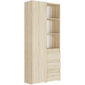 Regał biurowy 80 cm 1 drzwi 3 szuflady FRAMIRE B-80-S3 sonoma 838278 Regał biurowy 80 cm 1 drzwi 3 szuflady FRAMIRE B-80-S3 sonoma 838278