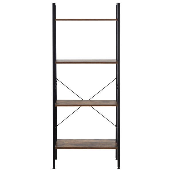 Regał biurowy drabinkowy 138x56x34 cm z 4 półkami loft na książki 790431
