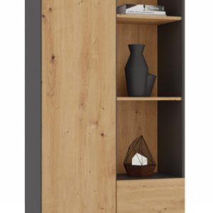 Regał biurowy drzwi RS- 80 Bily – Antracyt/dąb artisan 78404 Regał biurowy drzwi RS- 80 Bily – Antracyt/dąb artisan 78404