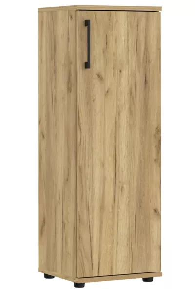 Regał biurowy minimalistyczny z drzwiczkami dąb craft - Ornix 224671