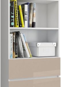 Regał Biurowy R 60 Cm Clp 3 Szuflady 2 Półki Biały / Cappuccino Połysk 710398 Regał Biurowy R 60 Cm Clp 3 Szuflady 2 Półki Biały / Cappuccino Połysk 710398