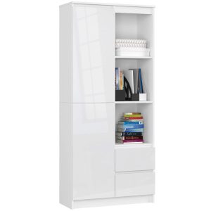 Regał Biurowy R 80 Cm Clp R11 Pk Biały / Biały Połysk 710406 Regał Biurowy R 80 Cm Clp R11 Pk Biały / Biały Połysk 710406