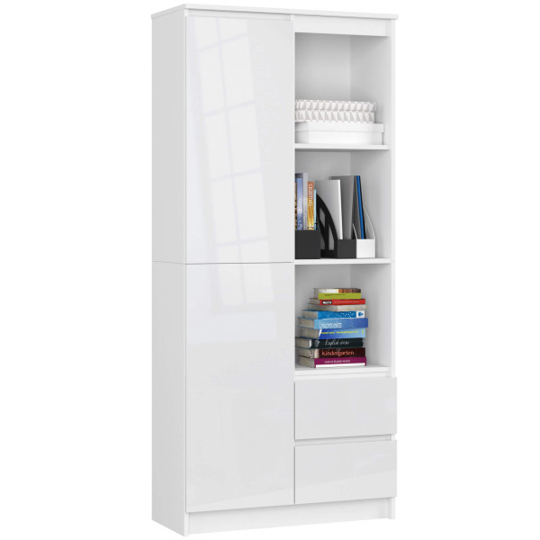 Regał Biurowy R 80 Cm Clp R11 Pk Biały / Biały Połysk 710406