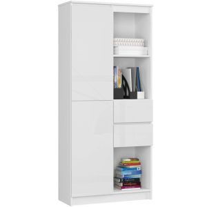 Regał Biurowy R 80 Cm Clp R15 Pk Biały / Biały Połysk 710414 Regał Biurowy R 80 Cm Clp R15 Pk Biały / Biały Połysk 710414