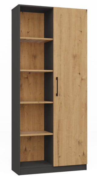 Regał biurowy RD-80 - Antracyt / Dąb artisan 87050