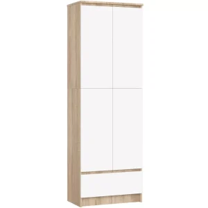 Regał biurowy, zamykany, GRAND, 60x35x180, dąb sonoma, biały | TYLETEGOTU 987574 Regał biurowy, zamykany, GRAND, 60x35x180, dąb sonoma, biały | TYLETEGOTU 987574