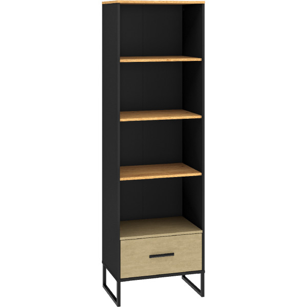 Regał BLINT 03 dąb craft złoty / czarny / stal premium 248798