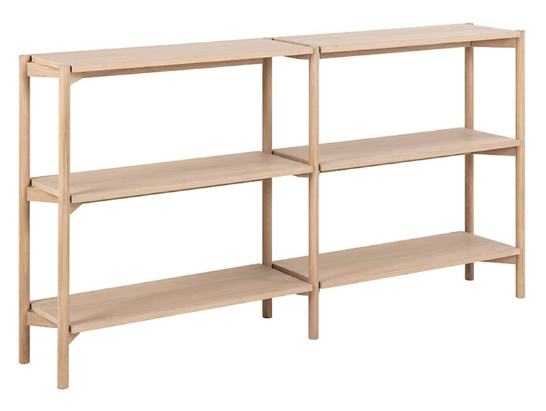 Regał Braidwood 169 cm z półkami dąb bielony 49164