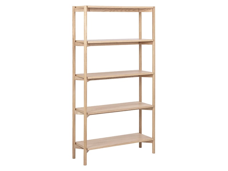 Regał Braidwood 86 cm z półkami dąb bielony 49165
