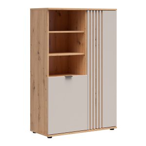 Regał Brevas 90 cm z 2 drzwiami i 2 półkami dąb artisan/kaszmir 1003325
