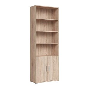 Regał Brw Office 79 cm z 2 drzwiami i 4 półkami dąb sonoma 566