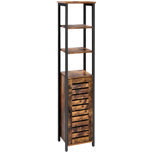 Regał ciemny brąz biblioteczka wąska do salonu pokoju BEGRYF 37x30x167 648313