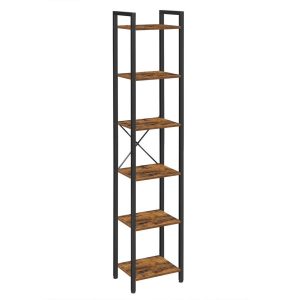 Regał ciemny brąz na książki wąski Loft VR37 40x30x187,5 Begryf 748991 Regał ciemny brąz na książki wąski Loft VR37 40x30x187,5 Begryf 748991