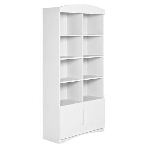 Regał Classic 90 cm z 2 drzwiami i 8 półkami biały 102345 Regał Classic 90 cm z 2 drzwiami i 8 półkami biały 102345