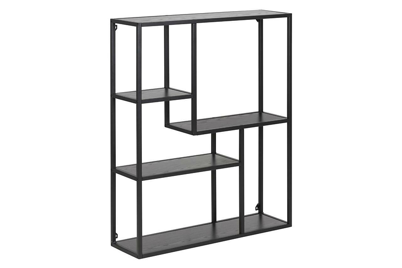 REGAŁ CZARNY Oxford VIII LOFT metal i płyta MDF INDUSTRIALNY 45364