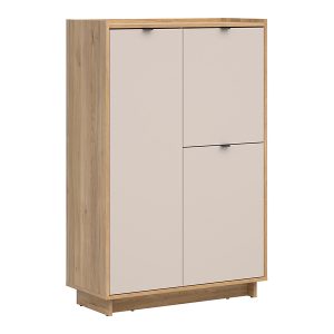 Regał Dalva 96 cm z 3 drzwiami dąb mauvella/kaszmir 1005741 Regał Dalva 96 cm z 3 drzwiami dąb mauvella/kaszmir 1005741