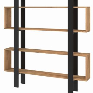 Regał dębowy LOFT Foggia na książki i segregatory Industrial 145x100x20/24 516597