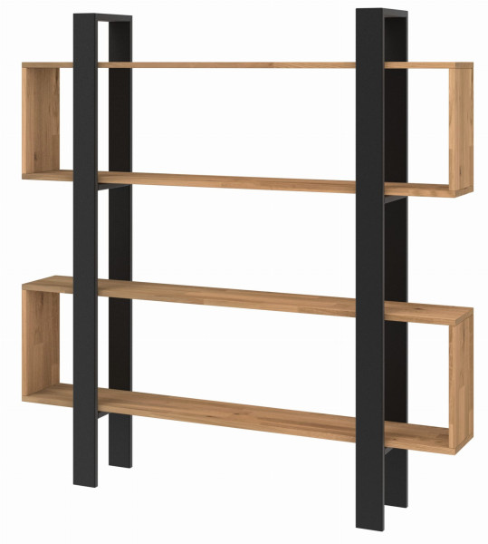 Regał dębowy LOFT Foggia na książki i segregatory Industrial 145x120x20/24 516598