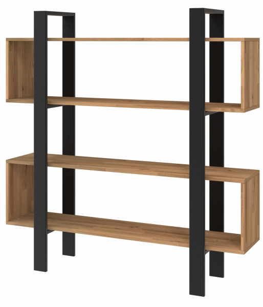 Regał dębowy LOFT Foggia na książki i segregatory Industrial 145x120x30/34 516595