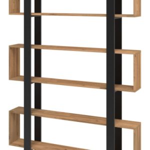 Regał dębowy LOFT Foggia na książki i segregatory Industrial 215x100x20/24 518246