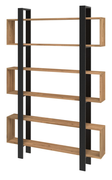 Regał dębowy LOFT Foggia na książki i segregatory Industrial 215x120x20/24 518244