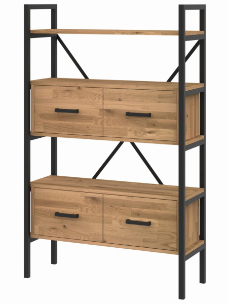 Regał dębowy Medium-Cabinet 160x100x30 cm LOFT z drzwiczkami K1-2 518229