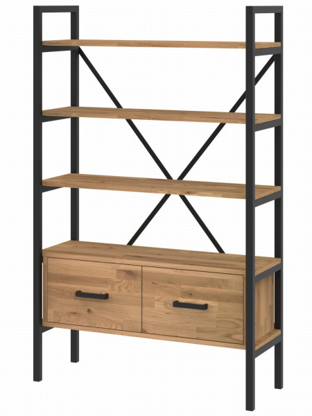 Regał dębowy Medium-Cabinet 160x80x30 cm LOFT z drzwiczkami K1-1 487434