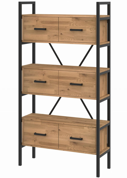 Regał dębowy Medium-Cabinet 190x100x30 cm LOFT z drzwiczkami K1-3 566355