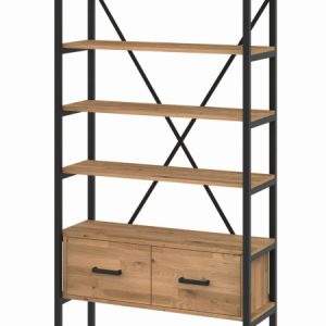 Regał dębowy Medium-Cabinet 190x120x30 cm LOFT z drzwiczkami K1-1 518194 Regał dębowy Medium-Cabinet 190x120x30 cm LOFT z drzwiczkami K1-1 518194