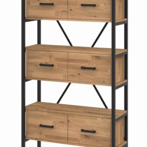 Regał dębowy Medium-Cabinet 190x80x30 cm LOFT z drzwiczkami K1-3 566358 Regał dębowy Medium-Cabinet 190x80x30 cm LOFT z drzwiczkami K1-3 566358