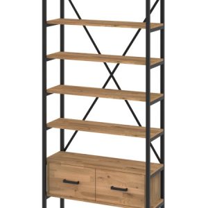 Regał dębowy Medium-Cabinet 220x100x30 cm LOFT z drzwiczkami K1-1 518198 Regał dębowy Medium-Cabinet 220x100x30 cm LOFT z drzwiczkami K1-1 518198