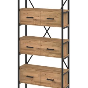 Regał dębowy Medium-Cabinet 220x80x30 cm LOFT z drzwiczkami K1-3 566360 Regał dębowy Medium-Cabinet 220x80x30 cm LOFT z drzwiczkami K1-3 566360
