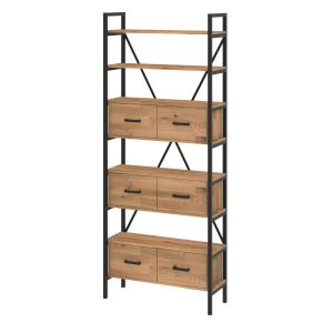 Regał dębowy Medium-Cabinet 245x100x30 cm LOFT z drzwiczkami K1-3 518195 Regał dębowy Medium-Cabinet 245x100x30 cm LOFT z drzwiczkami K1-3 518195