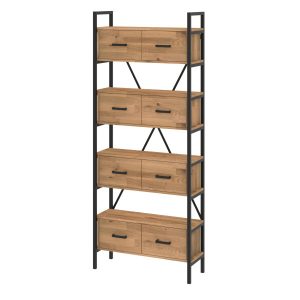 Regał dębowy Medium-Cabinet 245x100x30 cm LOFT z drzwiczkami K1-4 518186 Regał dębowy Medium-Cabinet 245x100x30 cm LOFT z drzwiczkami K1-4 518186