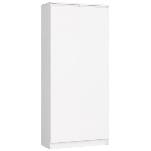 Regał do biura, zamykany, ZORIN, 80x35x180 cm, biały, mat | TYLETEGOTU 986077