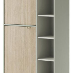 Regał do salonu 2D FIRR / eukaliptus + jodełka skandi 328785 Regał do salonu 2D FIRR / eukaliptus + jodełka skandi 328785