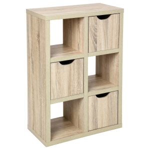 Regał do salonu z 6 komorami, 30x60x95 cm 207762