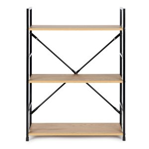 Regał drewniany metalowa rama szeroki LOFT 3 półki 341030 Regał drewniany metalowa rama szeroki LOFT 3 półki 341030