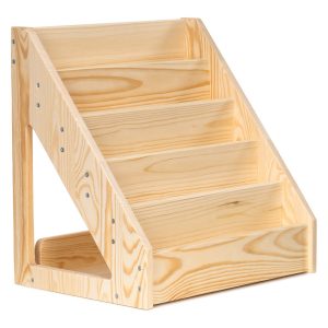 Regał drewniany na książki 5 półek organizer nadstawka na biurko brązowa 1037722 Regał drewniany na książki 5 półek organizer nadstawka na biurko brązowa 1037722