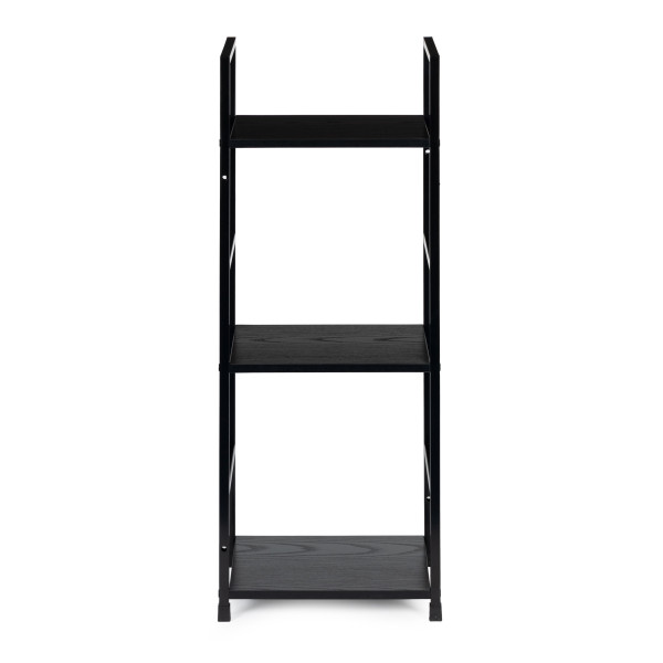 Regał drewniany nowoczesny metalowa rama LOFT 3 półki czarny 341029