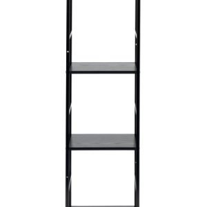 Regał drewniany nowoczesny metalowa rama LOFT 4 półki czarny 356769 Regał drewniany nowoczesny metalowa rama LOFT 4 półki czarny 356769