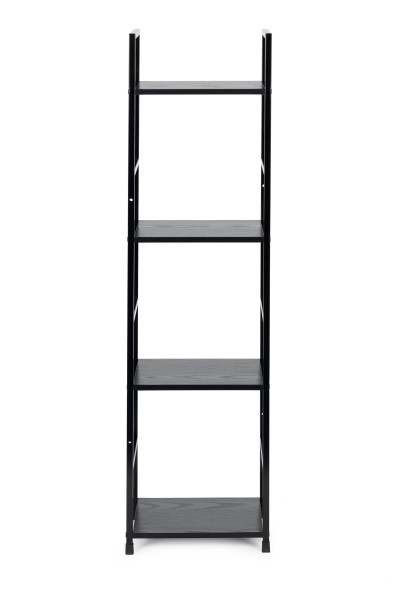 Regał drewniany nowoczesny metalowa rama LOFT 4 półki czarny 356769