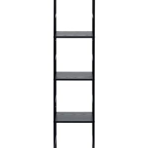 Regał drewniany nowoczesny metalowa rama LOFT 5 półek czarny 356757 Regał drewniany nowoczesny metalowa rama LOFT 5 półek czarny 356757
