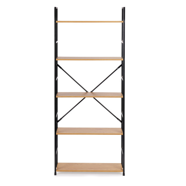 Regał drewniany szeroki nowoczesny LOFT 5 półek 356771