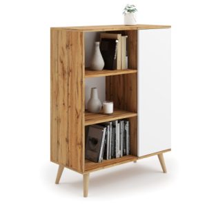 Regał Fondi, dąb craft złoty/biały 88978 Regał Fondi, dąb craft złoty/biały 88978