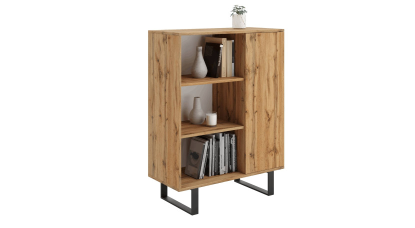 Regał Fondi loft - dąb craft złoty 88975