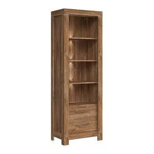 Regał Gent 68 cm z 2 szufladami i 4 półkami dąb stirling 10122 Regał Gent 68 cm z 2 szufladami i 4 półkami dąb stirling 10122