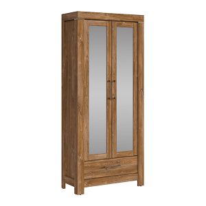 Regał Gent 88 cm z szufladą i 2 drzwiami lustrem dąb stirling 30290 Regał Gent 88 cm z szufladą i 2 drzwiami lustrem dąb stirling 30290