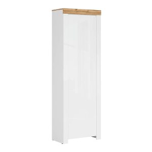 Regał Holten 67 cm z drzwiami biały połysk 30996